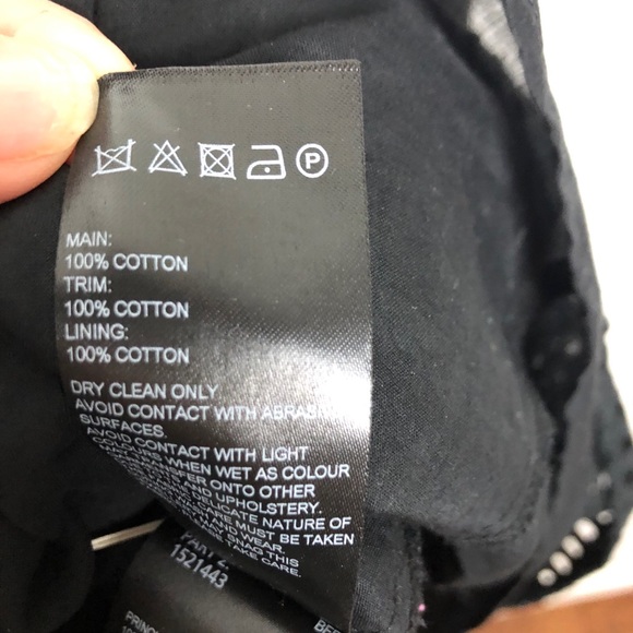 Whistles Lattice Broiderie Lace Sleeveless Fit & Flare Dress Black 6 Knee Length - Picture 10 of 11